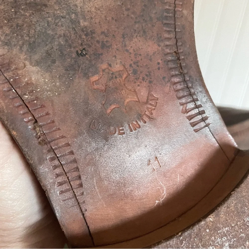 Calzoleria Toscana Men's Italian Leather Desert/Chukka Boots Handmade in Cognac